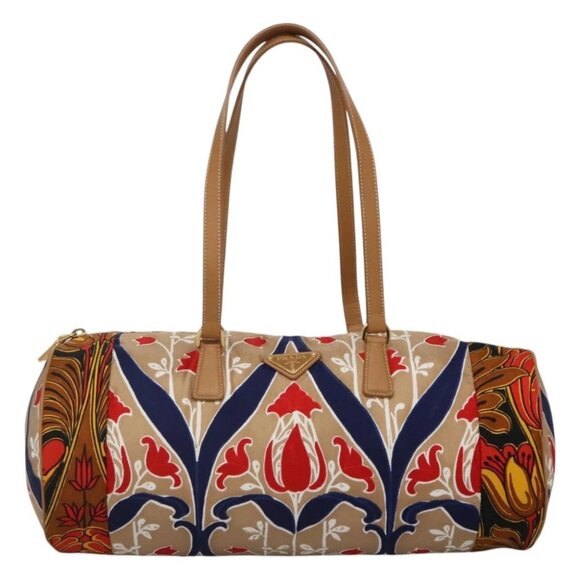 PRADA Shoulder Bag Silk Beige Gold Auth 114898V - Picture 14 of 16